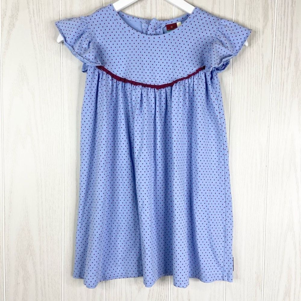 Matilda Jane Character Counts Blue Polka Dot Luna Dress Girls Size 8